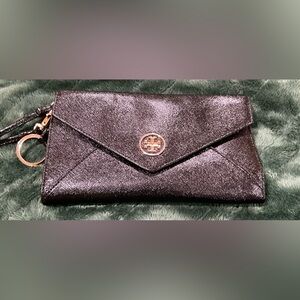 Tory Burch Shimmering Black Clutch